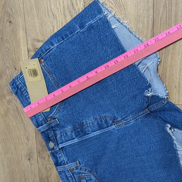 New Levi’s 501 Hand Distressed High Rise Cutoff Denim Shorts Men's size 30 - Picture 6 of 8